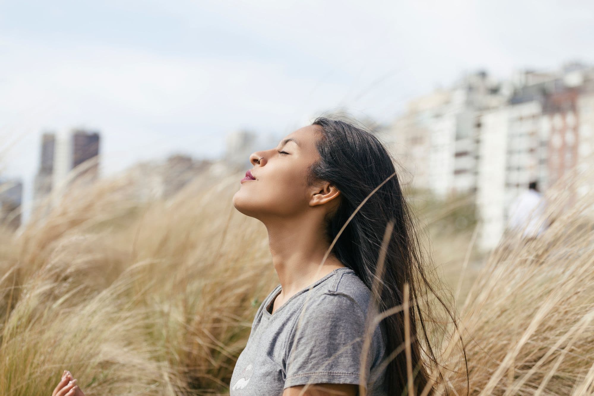 Woman enjoying the fresh air
